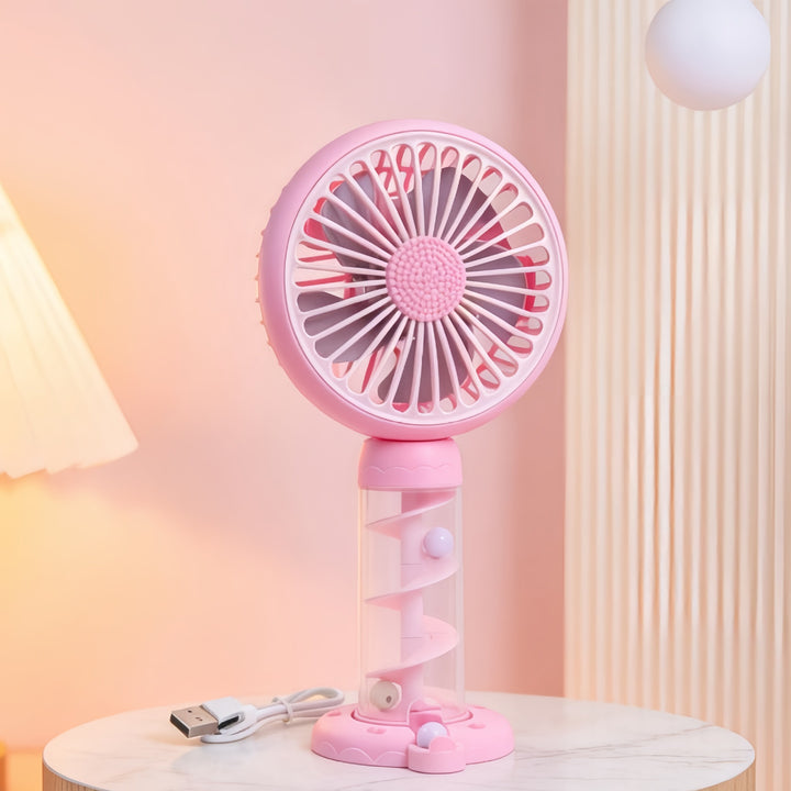 Dame Bærbar Mini-Vifte med Spiralstruktur og USB-tilkobling Skanto