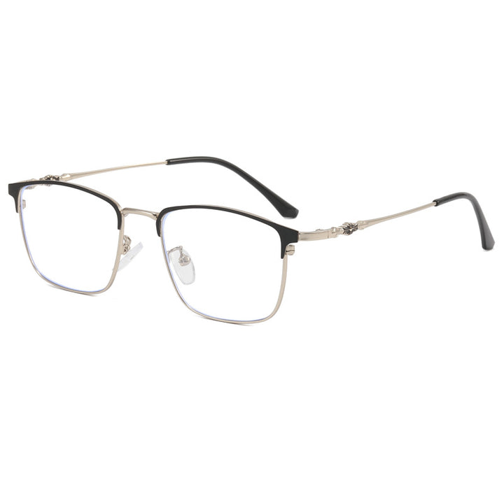 Dame moteriktig kvadratisk brille med elegant metallramme Skanto