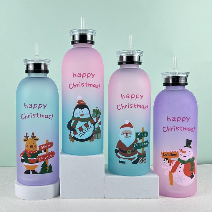 Damen Motiverende Drikkeflaske med glad Juledesign Skanto