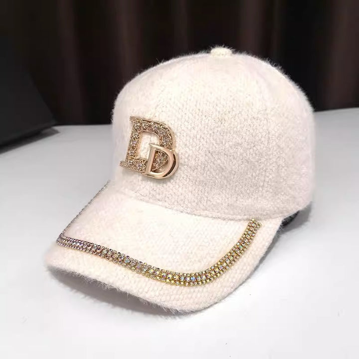 Kvinners luksuriøse utsmykkede ull baseballcap Skanto