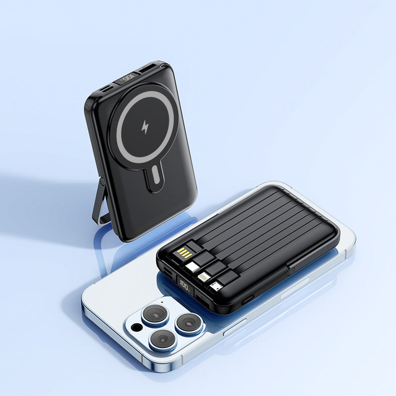 Bærbar Powerbank med multifunksjonelle ladekabler Skanto