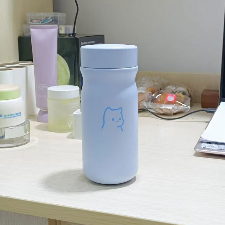 Damen Isoliertrinkflasche mit sicherem Klappdeckel und stylischem Tiermotiv Skanto