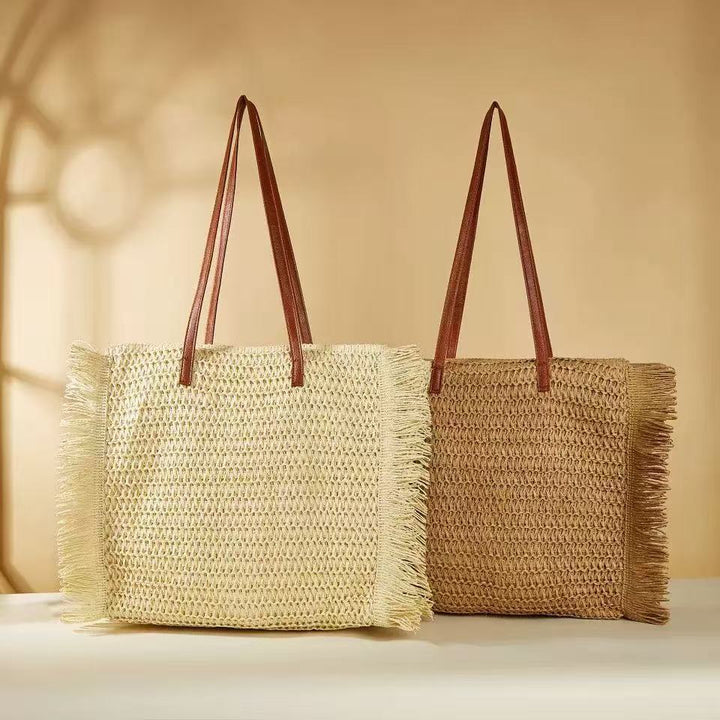 Elegant Raffia Handlebag Skanto