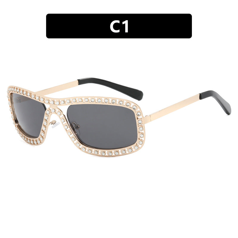 Women's fashionable sunglasses with sparkling frame Skanto