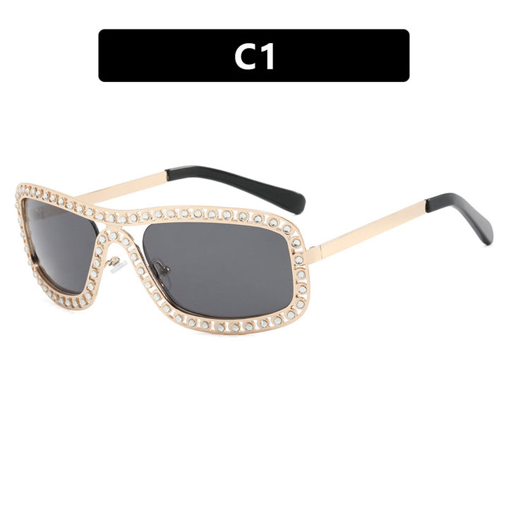Women's fashionable sunglasses with sparkling frame Skanto