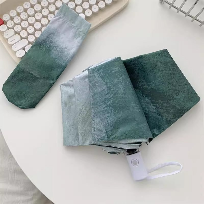 Dame Automatisk Faltregnparaply med elegant strukturdesign Skanto