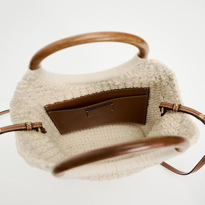 Handmade tote bag with round handle Skanto