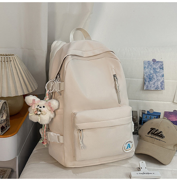 Minimalist Multi-Pocket Skole Ryggsekk