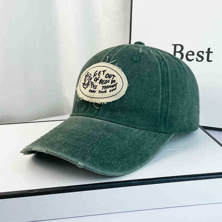 Kvinne Casual Distressed Bomull Baseball Caps Skanto