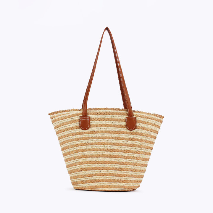 Strandveske med Unikt Flettet Design Skanto