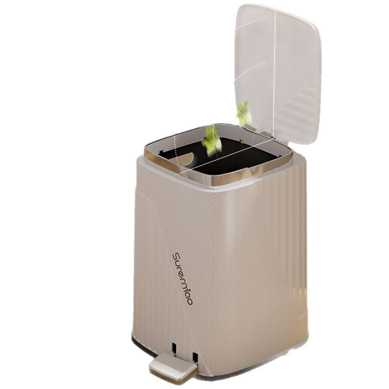Skanto Women's Modern Elegant Trash Can with Foot Pedal and Silent Lid Skanto