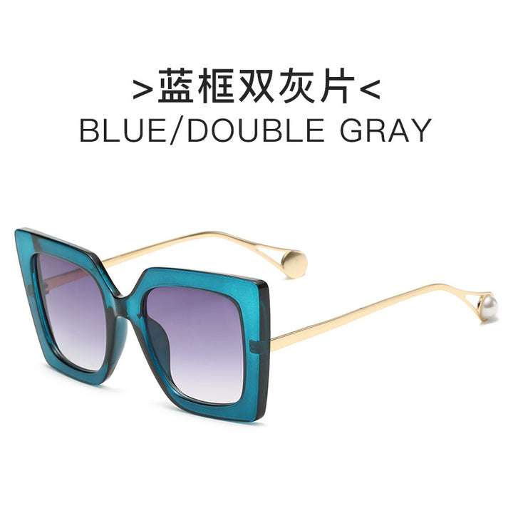 Dame elegant solbrille med geometrisk ramme Skanto