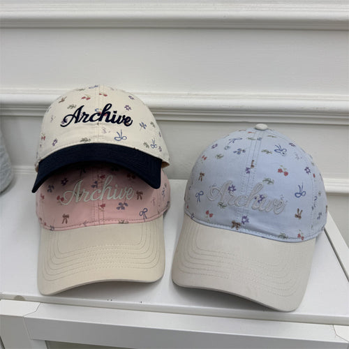 Dame Floral-Brodert Baseball Cap Skanto