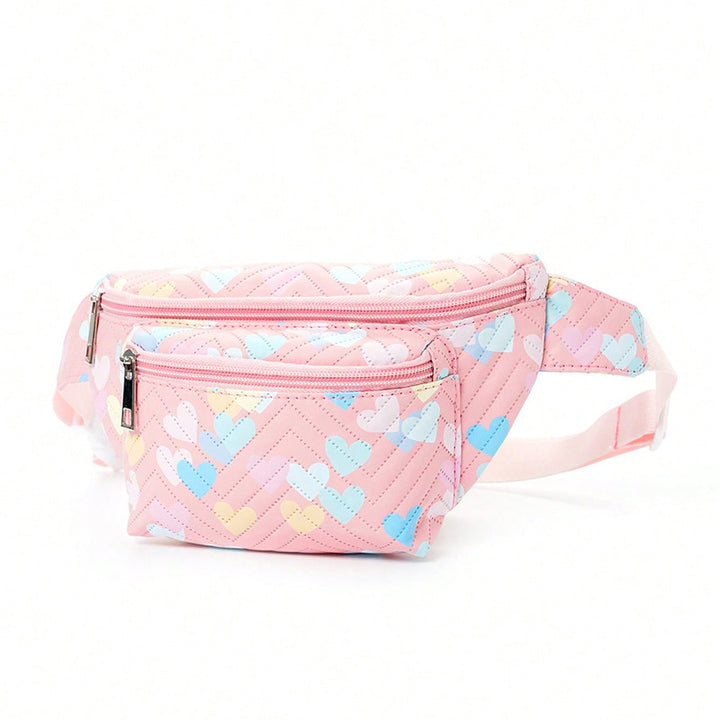 Belt bag med hjerteformet design og flere rom Skanto