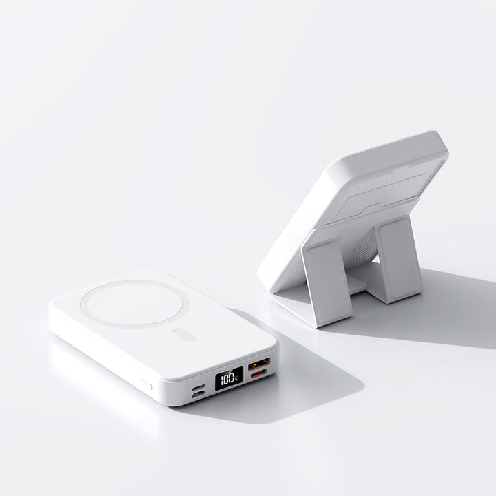 Bærbar Magsafe Powerbank med Integrert Stativ og Digital Skjerm Skanto