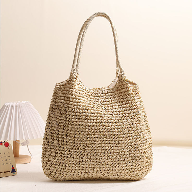 Handmade raffia tote bag with sturdy handles Skanto