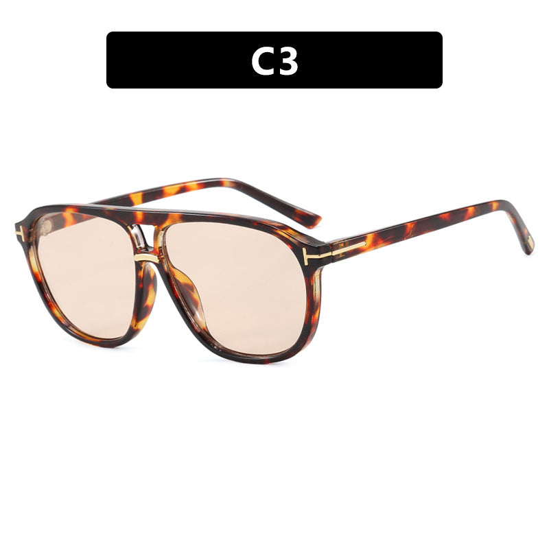 Women's square sunglasses with luxurious tortoise pattern and polarized lenses Skanto