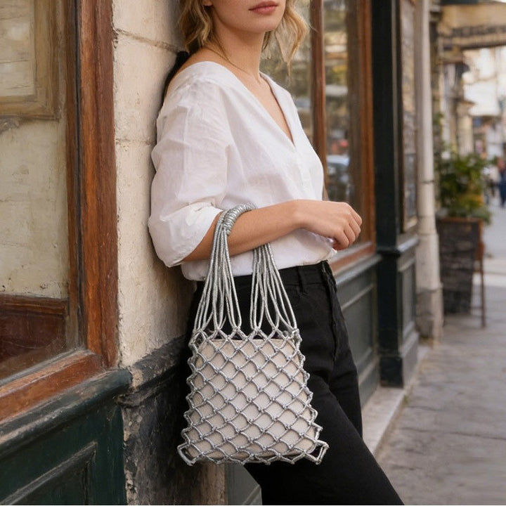 Elegant net tote bag with sturdy handles Skanto