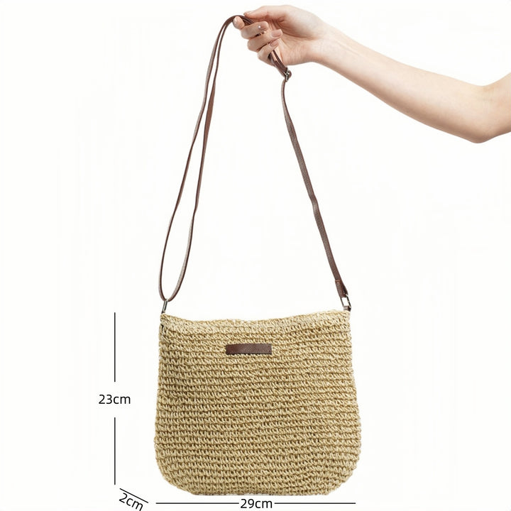 Håndlaget rattan crossbody veske Skanto