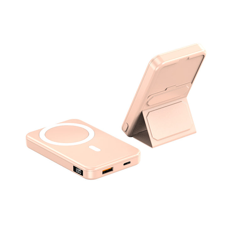 Bærbar Powerbank med integrert stativ og LCD-skjerm Skanto