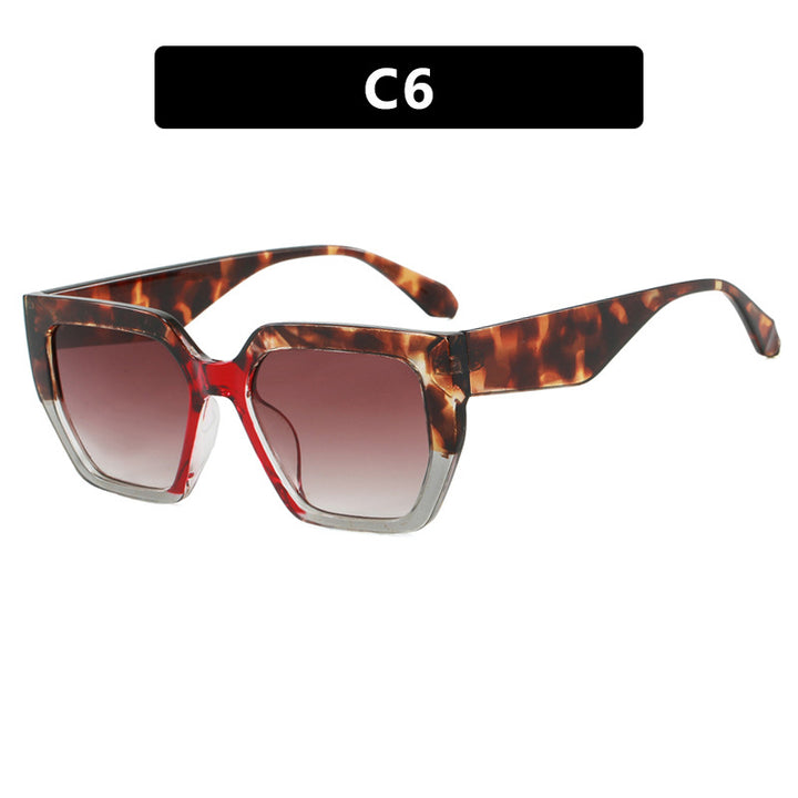Women's geometric glasses in fashionable tortoise pattern Skanto