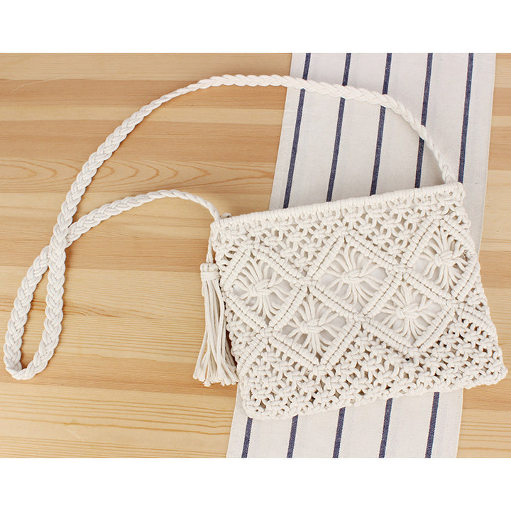Hand-manipulated macrame shoulder bag Skanto