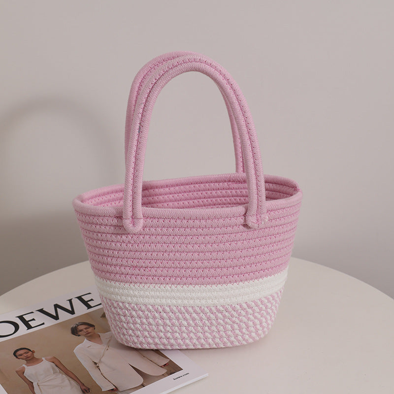 Modern handbag made of braided textile Skanto