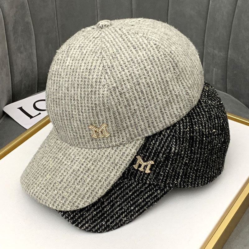 Kvinnens Teksturerte Strikk Baseball Caps Skanto