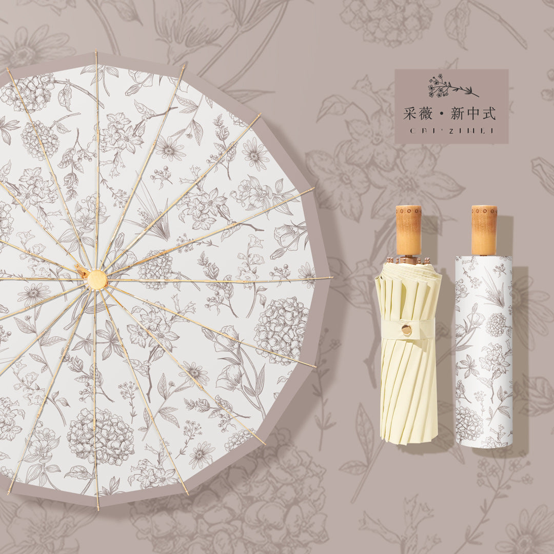Dame Faltende Regnparaply med leken dyre design Skanto