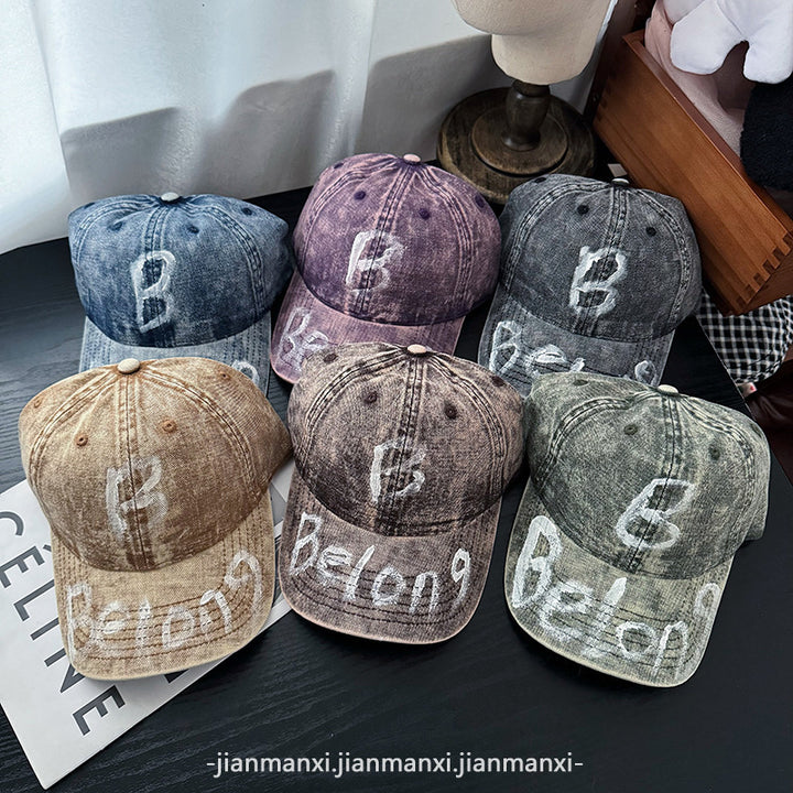 Kvinne Slitt Denim Justerbar Baseball Caps Skanto