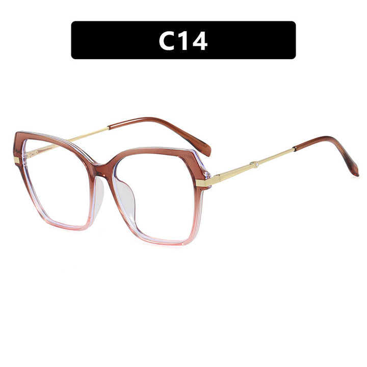 Women's square sunglasses with elegant metal frame and protective UV filter Skanto