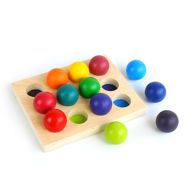 Norvo | EcoToys RainbowWood™ | Oppdag magien med farger - Montessori regnbuesorteringsspill