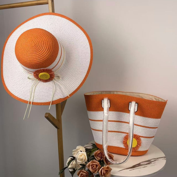 Elegant Strandveske med tilhørende solhatt Skanto