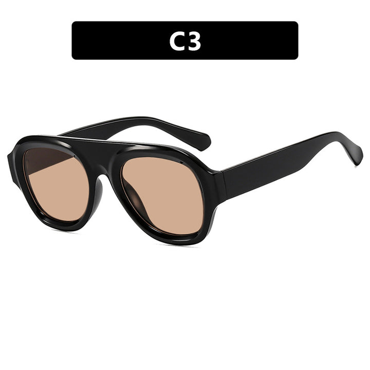 Damer oversized solbrille med moderne design og UV-beskyttelse Skanto
