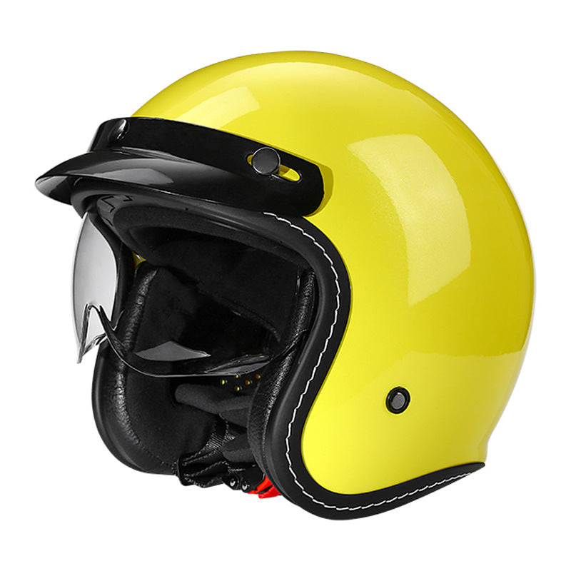 WoVintage Åpen-Face Motorsykkelhjelm Skanto