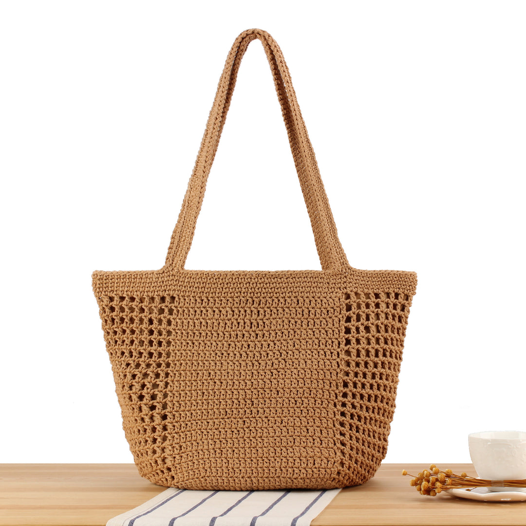 Hand-knotted tote bag with airy texture Skanto