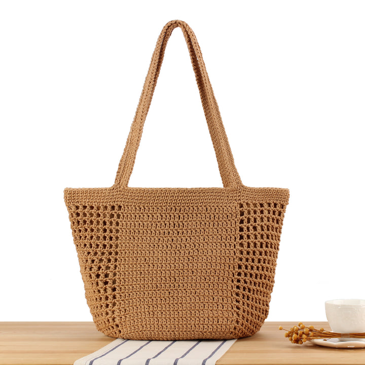 Hand-knotted tote bag with airy texture Skanto