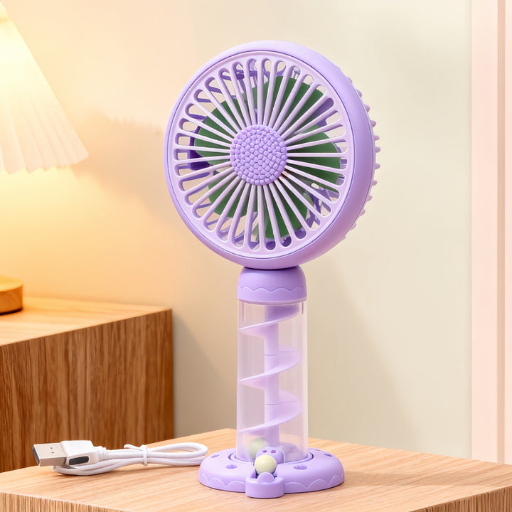 Damer Bærbar Mini-USB-vifte med kreativ spiraldesign Skanto