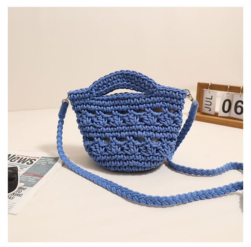 Playful macrame handbag with textured surface Skanto