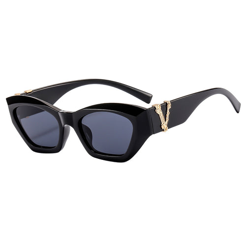 Dame Cat-Eye solbriller med luksuriøse detaljer Skanto