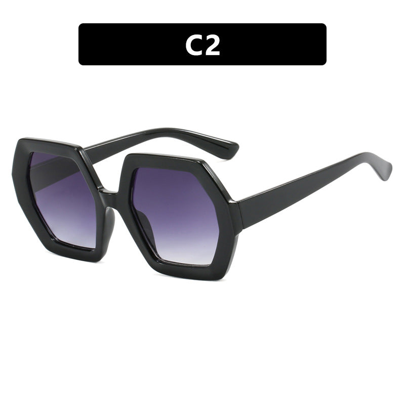 Damer innovativ hexagonal solbrille Skanto