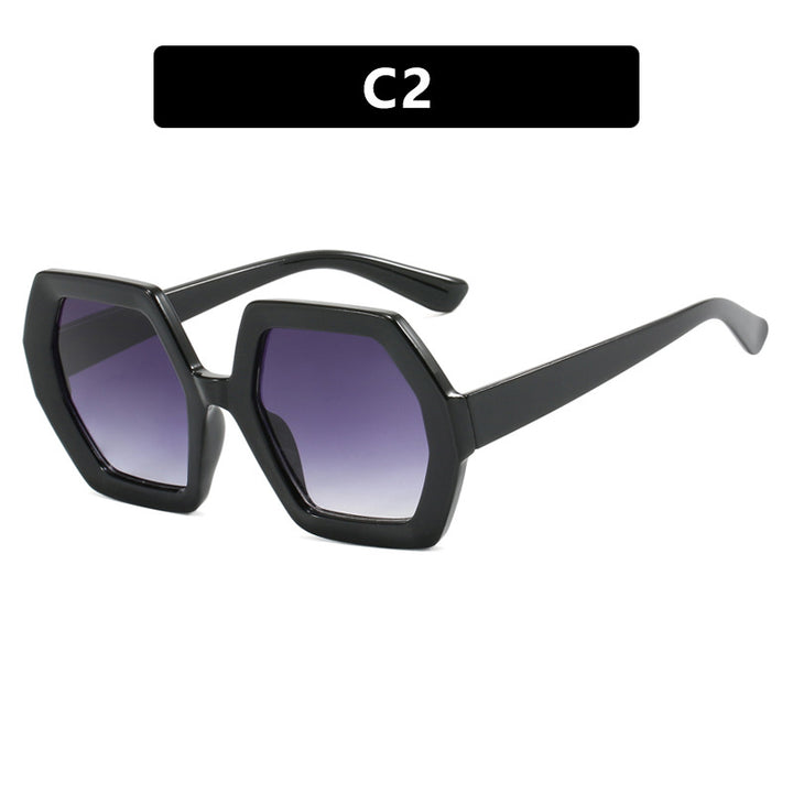 Damer innovativ hexagonal solbrille Skanto