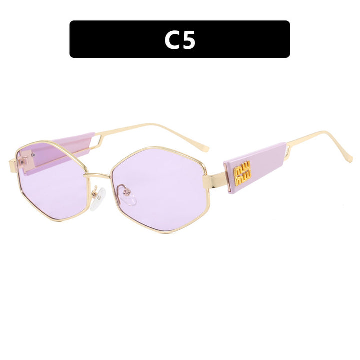 Women's Geometric Sunglasses with Fashionable Design and UV Protection Skanto