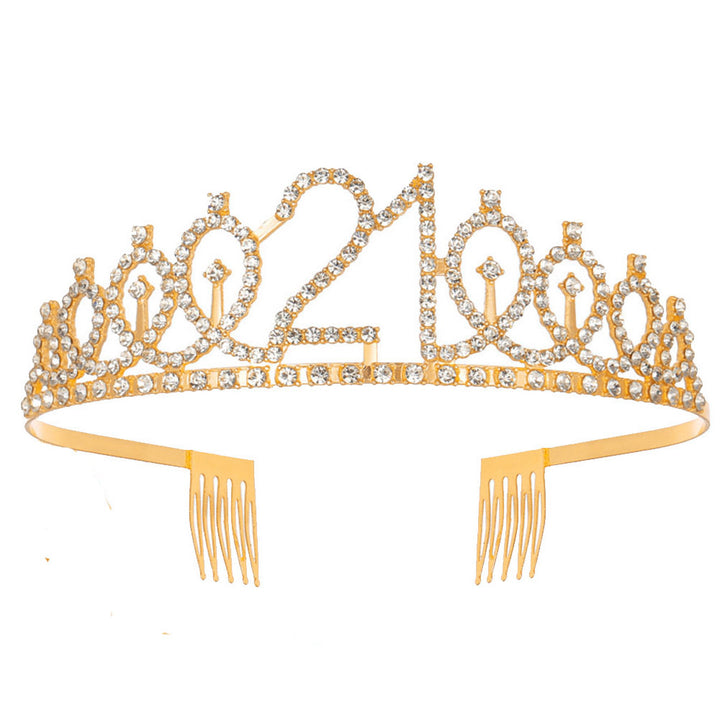 Damer krystall dekorert tiara med elegant design Skanto