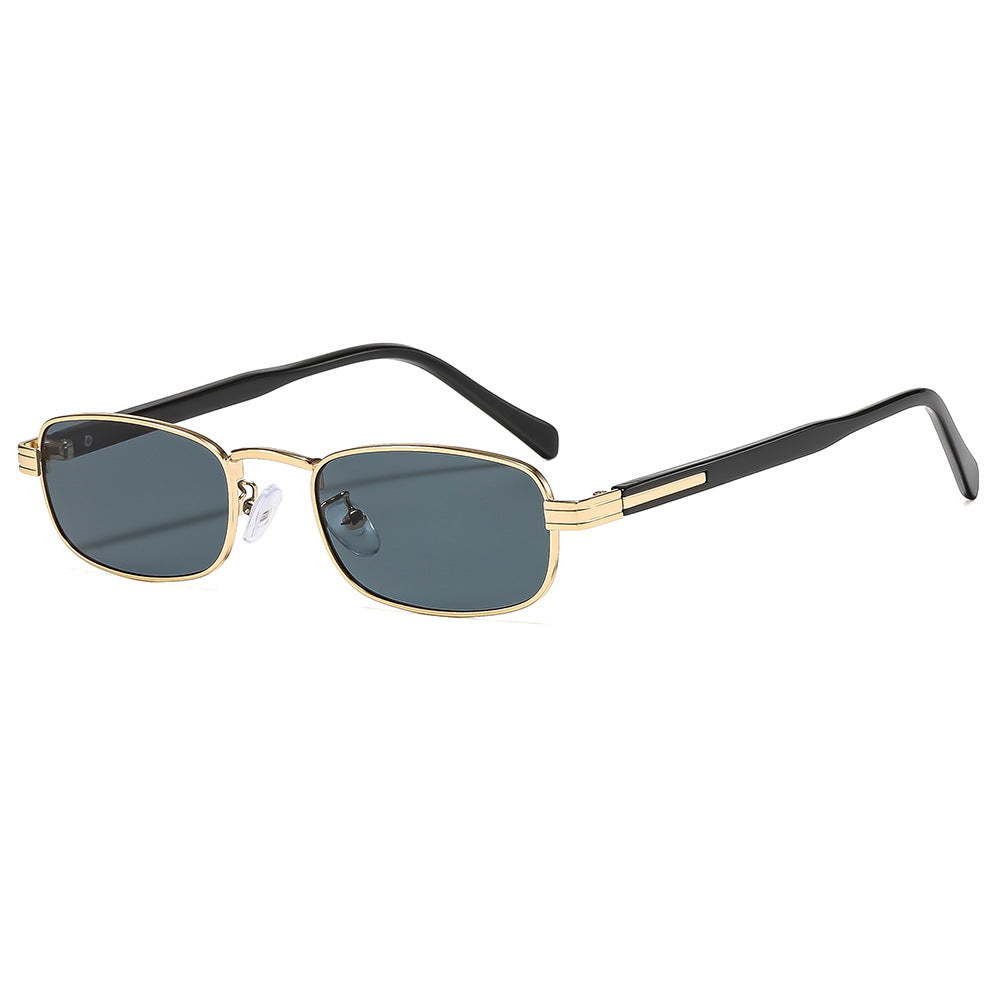 Women's fashionable sunglasses with stylish metal frame and orange lenses Skanto