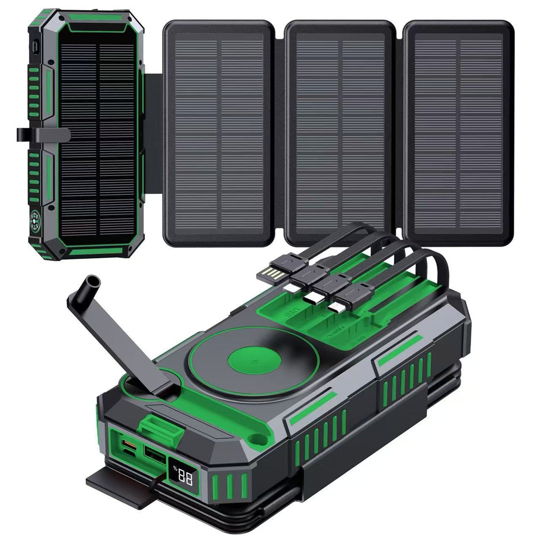 Solar Powerbank med trådløs ladefunksjon fra Skanto