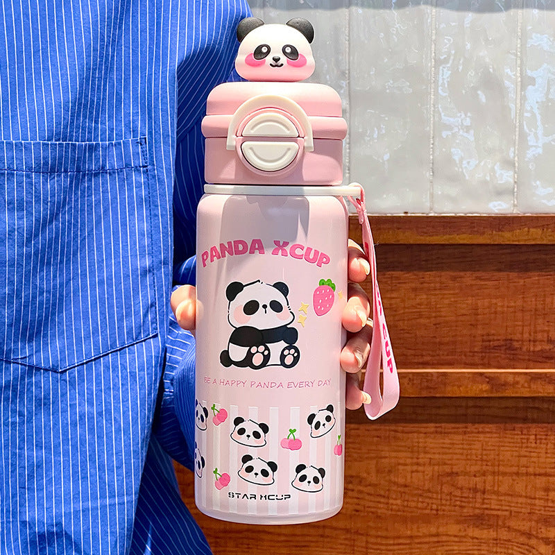 Damen Isoliertrinkflasche mit kreativem Panda-Design Skanto