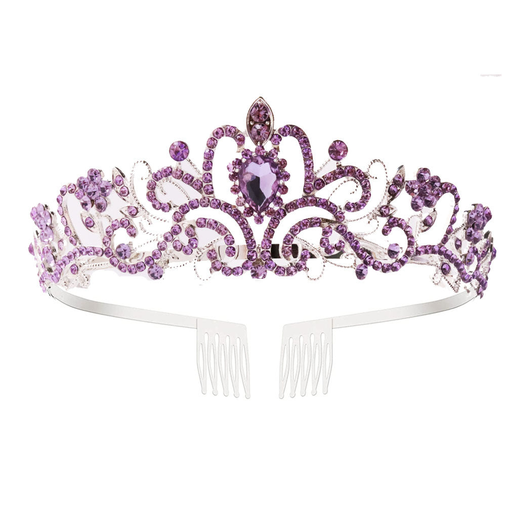 Damer Glitrende Krystall-Tiara med filigran design Skanto