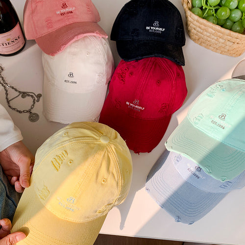 Kvinne Slitt Casual Baseball Caps Skanto