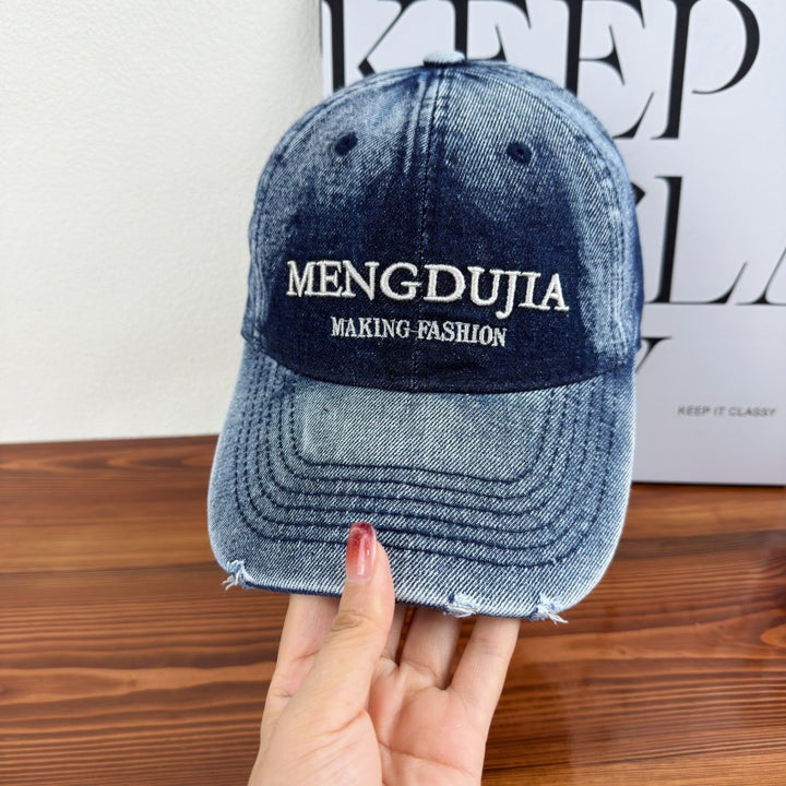 Herre Slitt Denim Baseball Cap Skanto 1784270408